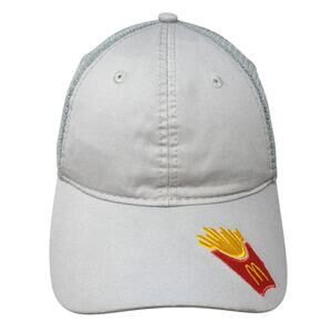McDonald's Trucker Cap Gray One Size Adjustable Embroidered Mesh Back